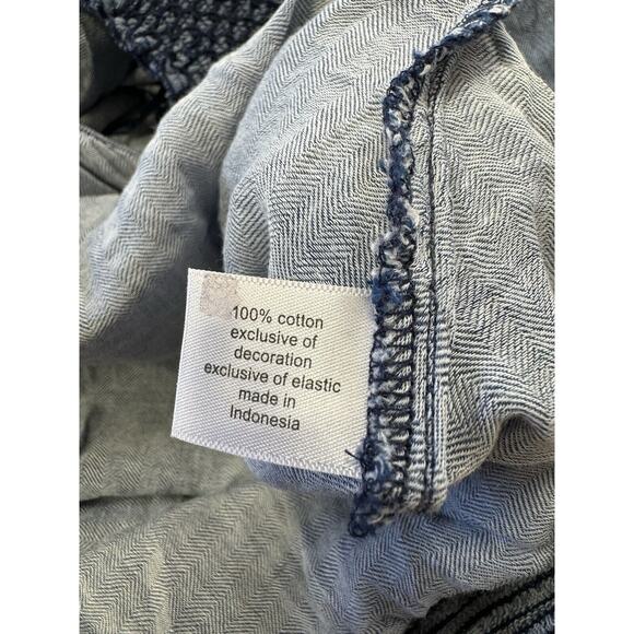 LANE BRYANT Blue Chambray Denim Off-The-Shoulder Ruffle Top Blouse Size 18/20 - Picture 4 of 6